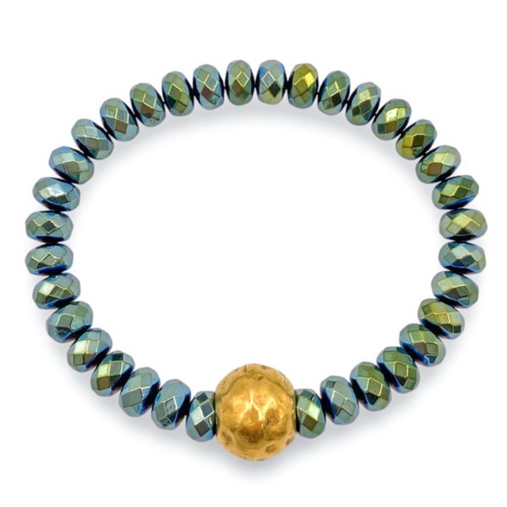 Rolling Away Bracelet Spruce Hematite NWT Virtue